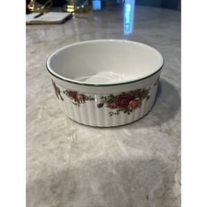 Royal Albert OLD COUNTRY ROSES - COUNTRY BAKEWARE 7" Serving Souffle Bowl 1992